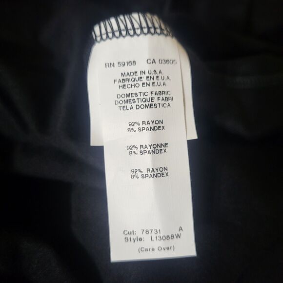 Karen Kane Plus 1X A-Line Dress Solid Black- Minimalist Neutral Essential Staple - Picture 4 of 9